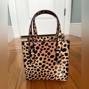 Larroude Phoebe Leopard Print Mini Tote - NWOT